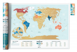 469218 Скретч-карта мира Travel Map Holiday "World Lagoon" 1DEA.me