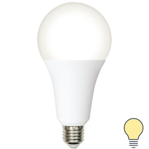Лампа светодиодная E27 210-240 В 30 Вт груша матовая 3000 лм, теплый белый свет VOLPE