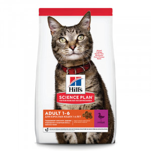 ПР0051326 Корм для кошек HILL"S Science Plan для поддержания жизненной энергии и иммунитета, с уткой, сух.10 кг Hill's