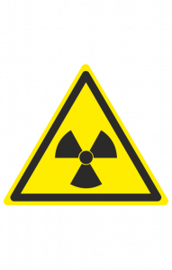 68386 Знак "Опасно. Радиоактивные вещества или ионизирующее излучение"  Предупреждающие знаки размер 100 х 100 мм