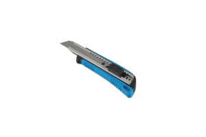 16371890 Строительный нож с двухкомпонентной ручкой и металлической направляющей 18мм JT1602300 JETTOOLS