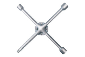 16478850 Баллонный крестовой ключ 17-19-21-23 мм усиленный, сатин, SJ012P 766-002 ЕРМАК