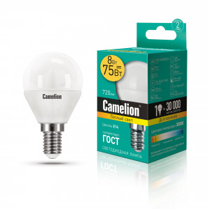 Светодиодная лампа LED8-G45/830/E14 12391 CAMELION