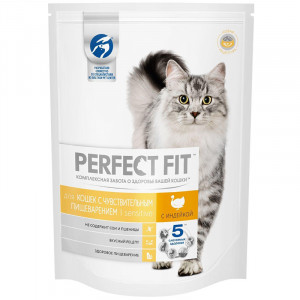 ПР0035804 Корм для кошек с чувствительным пищеварением индейка сух. 650г Perfect Fit