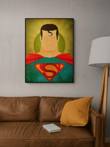 90578582 Плакат Просто Постер "Супермен Сияние" 50x70 см в раме STLM-0292484 Santreyd