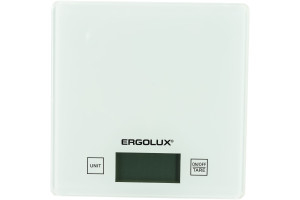 16134363 Кухонные белые весы ELX-SK01-С01 до 5 кг, 150*150 мм 13599 Ergolux