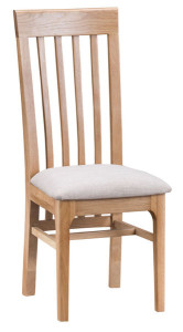 FUKI0018 Обеденный стул с реечной спинкой - тканевое сиденье ijlbrown