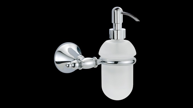 TM127 Дозатор для жидкого мыла, настенный, из матового стекла 0,275 л bagno&associati TEMPO