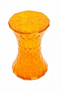 Стул-пуф прозрачный оранжевый Stone BRADEX HOME  00-3973902 Оранжевый