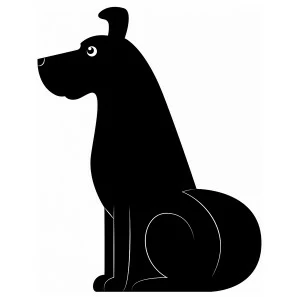Доска магнитная грифельная 30 см черная "Собака" MELOMPO ДИЗАЙНЕРСКИЕ 00-3871492 Черный
