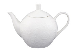 90103030 Заварочный чайник 1300 мл фарфор 860020 цвет белый Белые розы STLM-0108906 ELAN GALLERY