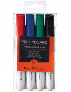453809 Маркеры для белой доски "ProfyBoard", 4 цвета Bruno Visconti