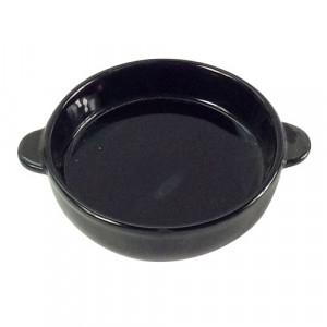 ПР0044110 Миска для животных Сковородка черная керамическая 19,5х15х5,4 см 320мл Foxie