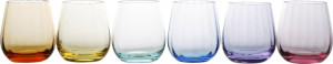 10540375 Moser Набор из 6 стаканов для виски 360мл "Оптик" (6цв) п/к Хрусталь бессвинцовый