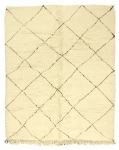 AFOLKI Ковер из шерсти с длинным ворсом и геометрическими мотивами Beni ourain Taa998be