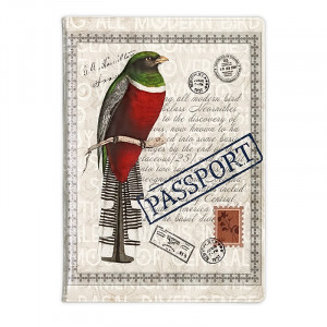 34030 Обложка для паспорта из ПВХ ( 13.3 x 19.1 см) "Птица" Феникс-Презент