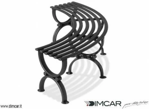 DIMCAR Изогнутая модульная скамья из металла в классическом стиле без спинки Elite 297