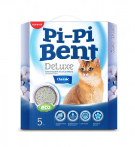 ПР0045581 Наполнитель для кошачьего туалета DeLuxe Clean Cotton 5кг PI-PI BENT