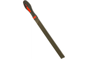 15737081 Плоский прямой напильник с ручкой PVC (250 мм, насечка №2 средняя, по 4м сторонам) 3712250 BAUM