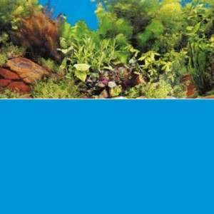 ПР0004112 Фон для аквариума двухсторонний скалисто-растительный/голубой 45см (цена за 10см) HAGEN