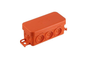 16418775 Огнестойкая коробка JBL090 E110, о/п 90х42х40, 10 выходов, IP55, 4P, цвет оранжевый 43154HF Экопласт