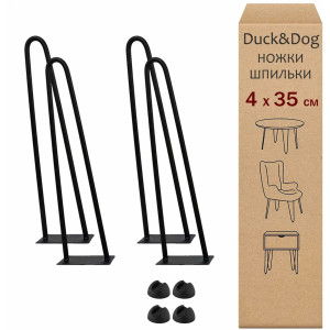 Опора мебельная Эконом 350 цвет черный , 4 шт DUCK&DOG