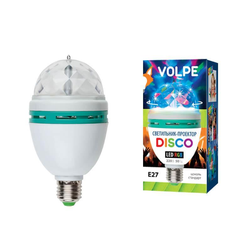 ULI-Q301 03W/RGB/E27 WHITE Светодиодный светильник-проектор 09839 Volpe Disko
