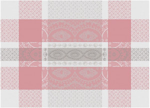 10579034 Garnier-Thiebaut Набор из 4 салфеток сервировочных 54х39см "Матильда" (розовый) Ткань