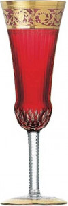 10555924 St. Louis Фужер для шампанского St. Louis "Цветок чертополоха" 90мл (красный) Хрусталь