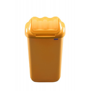 655-01 PLAFOR Бак мусорный пластиковый для раздельного сбора отходов с плавающей крышкой 50L -Plafor Fala Waste Bin - yellow. 50 л. Желтый