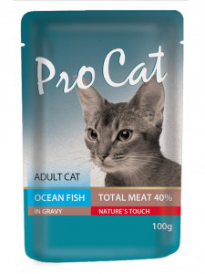ПР0042314 Корм для кошек океаническая рыба конс. пауч 100г Pro Cat