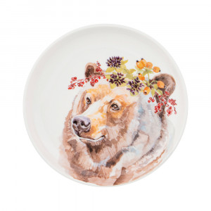 409-155 Посуда фарфоровая Тарелка закусочная Лесная сказка ( осень) 19 см Lefard