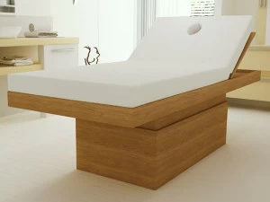 CODE Электрическая массажная кровать из экокожи на деревянной основе Aktice spa