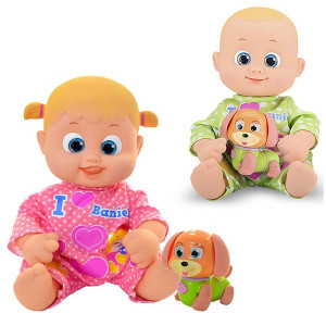 801013 Кукла с питомцем, 35 см Bouncin' Babies