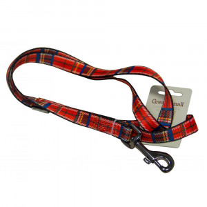 ПР0043672 Поводок для собак 10х1200мм красная шотландка Great&Small