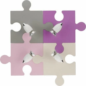 Спот детский "Пазл" разноцветный NOWODVORSKI PUZZLE 326595 Фиолетовый;розовый;серый;молочный