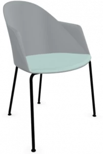 arper Кресло из полипропилена с подлокотниками со встроенной подушкой Cila