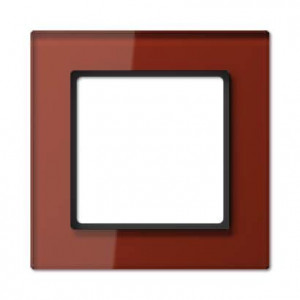 Рамка 1-постовая Jung A creation стекло красный оксид AC581GLRT