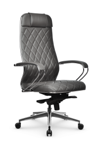 90668490 Офисное кресло M-edition экокожа цвет серый STLM-0330957 МЕТТА