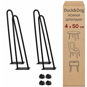 Опора мебельная Эконом 500 цвет черный , 4 шт DUCK&DOG