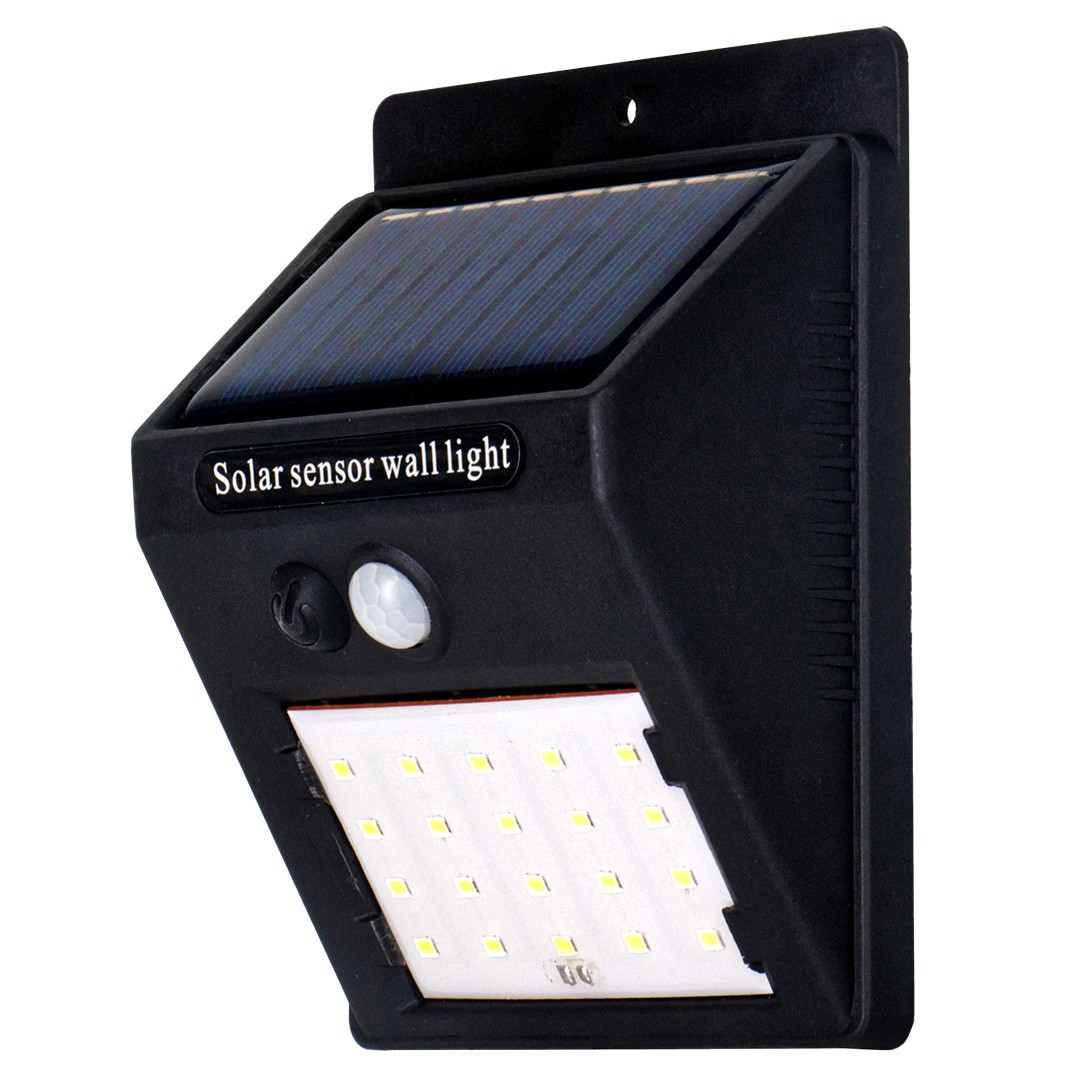 93407117 Прожектор светодиодный уличный FAD-0001-2-solar на солнечных батареях 3.50 Вт 6500 К IP44 с датчиком движения, цвет черный STLM-0546667 GLANZEN