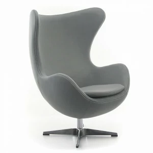 Кресло мягкое с ушами светло-серое Egg Chair BRADEX HOME  00-3974053 Серый