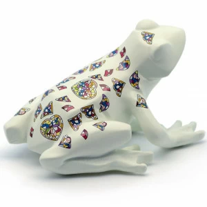 Статуэтка белая "Лягушка" Frog NADAL ЖИВОТНЫЕ 00-3966991 Белый