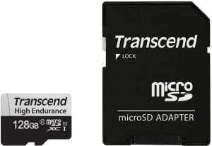 TS128GUSD350V 128gb microsd w/ adapter u1, high endurance Transcend