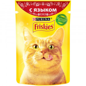 ПР0051851 Корм для кошек с языком в подливе, пауч 85 г Friskies