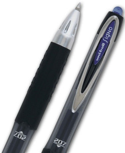 535153 Гелевая ручка автоматическая "UMN-207" 0.7 мм, синяя Uni
