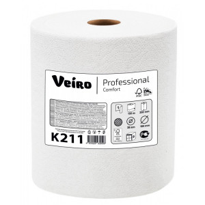 К211 Veiro Бумажные полотенца в рулонах Veiro Professional Comfort К211 6 рулонов по 120 м