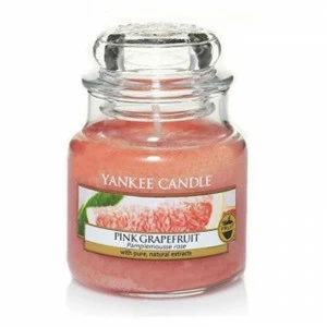 Свеча маленькая в стеклянной банке Розовый "Грейпфрут" Pink grapefruit 104гр 25-45 часов YANKEE CANDLE  267933 Розовый
