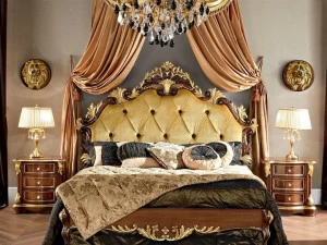 Modenese Gastone Двуспальная кровать с высоким изголовьем с тафтинговым изголовьем Bella vita
