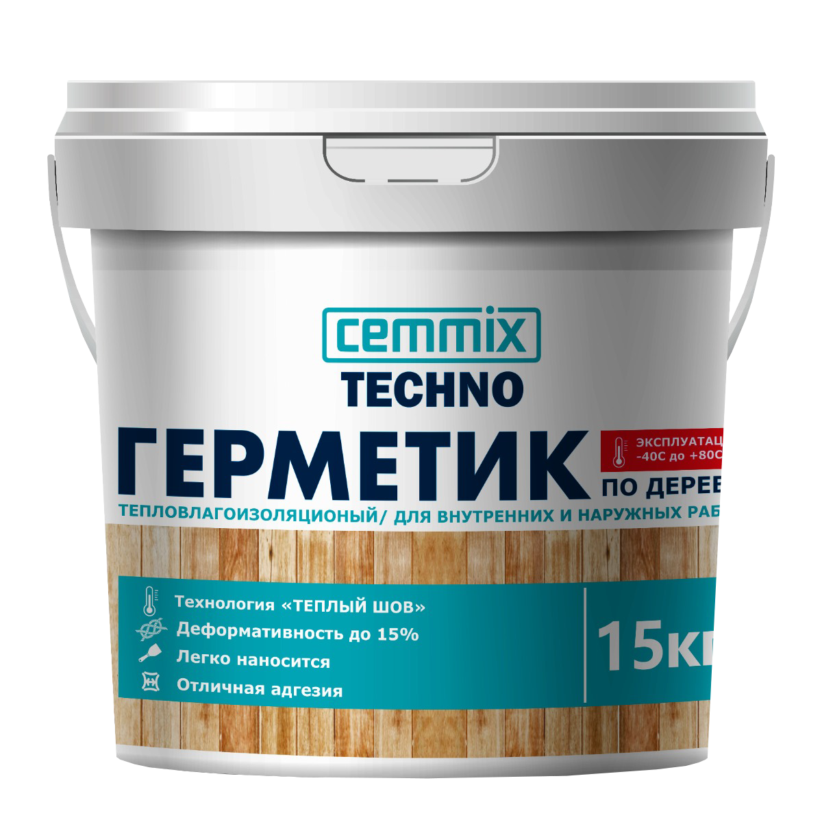 90602623 Герметик для Теплых швов акрил для деревянных поверхностей мед ведро 15 кг STLM-0301905 CEMMIX
